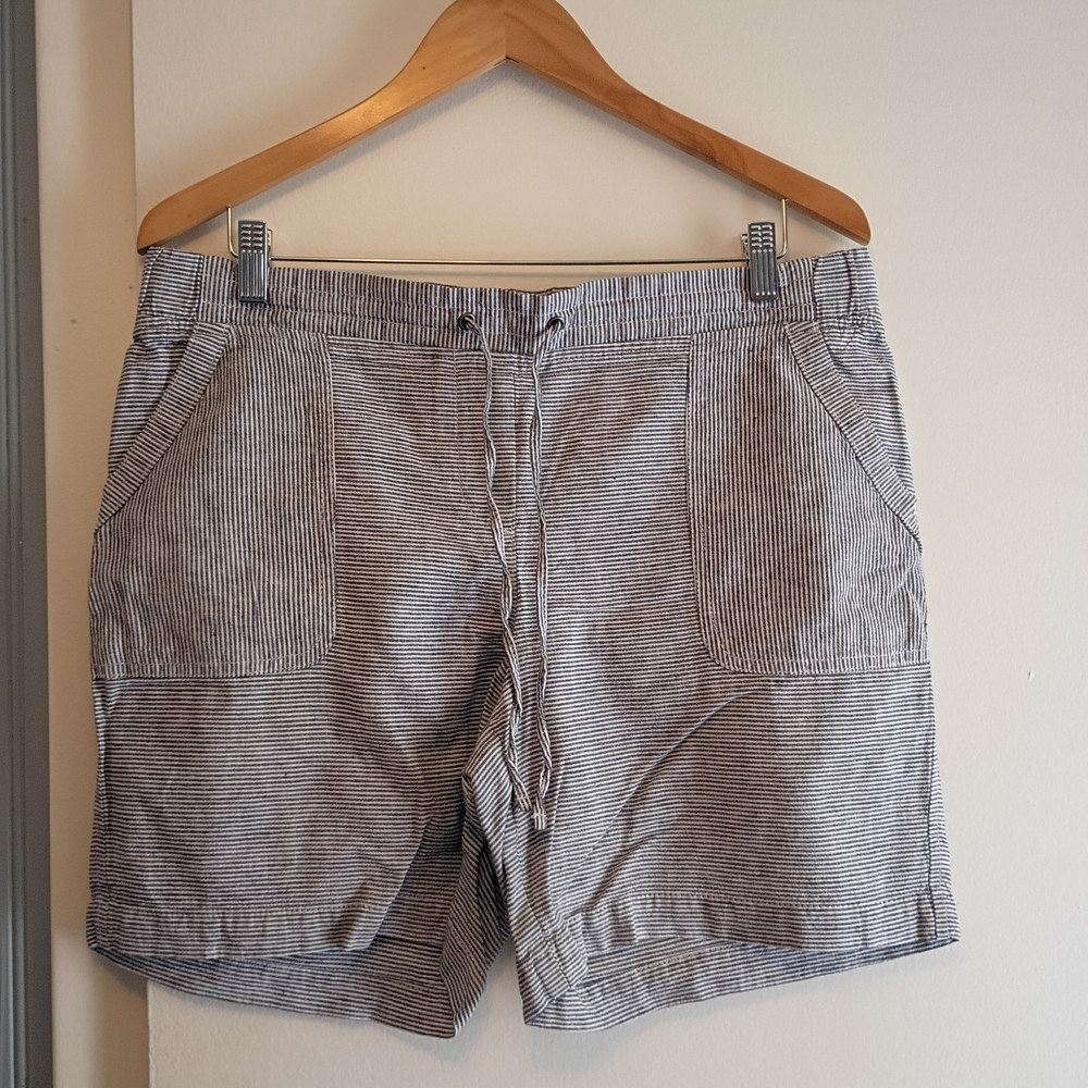Talbots Navy and White Striped Women's Shorts